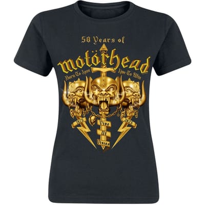 Motörhead T-shirt - 50 Years Of Motörhead - S tot 3XL - voor Vrouwen - zwart