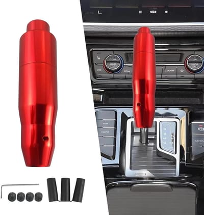 Automatische Schakelknop - Versnellingspook Decoratie - Auto Interieur Upgraden - Pen-stijl Ontwerp - 137 x 57 inch - Rood