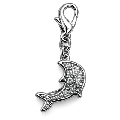 Bedel - Charm - Hanger voor bedelarmband - Dolfijn - hanger met kristallen