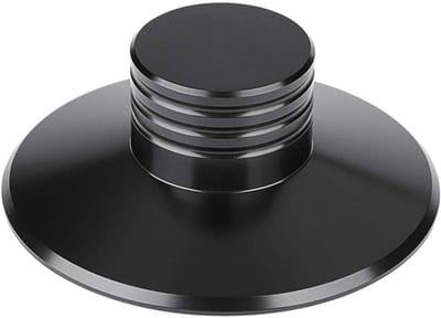 Platenspeler Stabilisator - Gewicht Klem - Verbeter Geluid - Vilt Bescherming - 78mm Diameter - Zwart