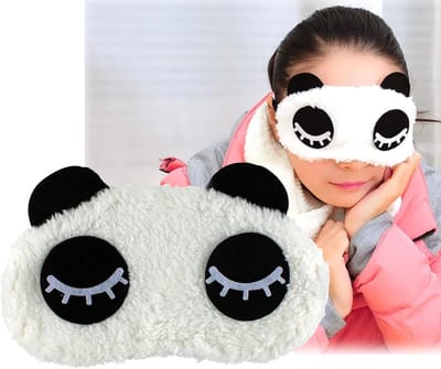 CHPN - Kinder slaapmasker - Slaapmasker voor kinderne - Oogmasker - Reismasker - Slapen in het vliegtuig - Panda - Grappig oogmasker - Lekker slapen