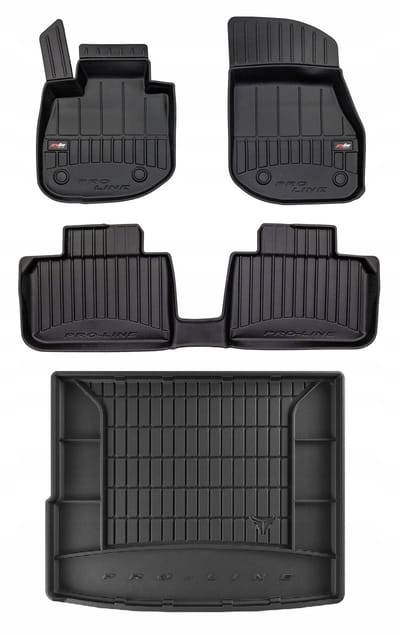 Frogum ProLine Voordeelset - Premium Automatenset + Kofferbakmat - Geschikt voor BMW iX1 (vanaf 2022) - Volledig Elektrisch - TPE Rubber - Zwart