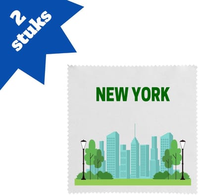 Akyol - new york stad brillendoekjes - New york - mensen die naar new york zijn geweest of gaan - new york liefhebbers - souvenir - verjaardagscadeau - cadeau - kado - geschenk - verjaardag - 17,8 bij 17,8 cm - 2 stuks