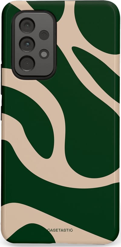 Casetastic hoesje geschikt voor Samsung Galaxy A53 (2022) 5G - Dubbellaagse bescherming - Groen Bos en Zand Duinen - Fashion Case - Donkergroen Zand