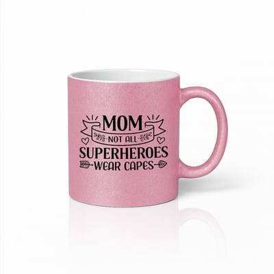 Elegante Roze Koffiemok - Superhero Moeder Waardering Cadeau - Mok voor Thee & Koffie