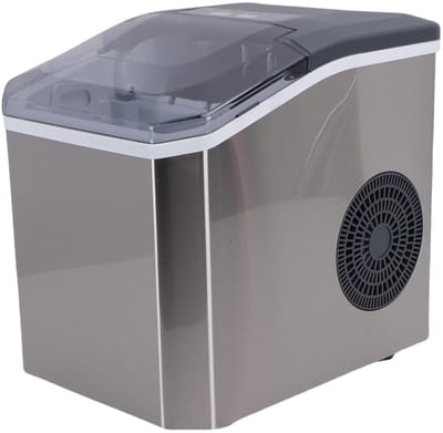 IJsmachine Aanrecht - Compacte Apparaat - Snelle IJsklontjes - Stille Werking - 35x33x28 cm - Zilverkleurig