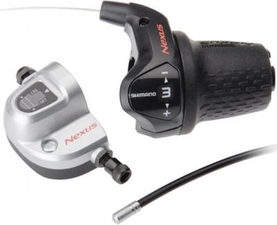 Revo Shifter Shimano Nexus SL-3S42E 3-Sp met kabels en clickbox - zwart
