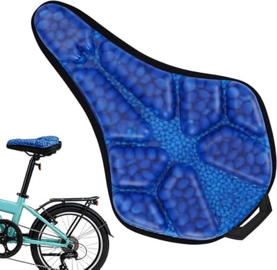 Fietszadel - Fietsstoel Kussen - Comfortabel Fietsen - Schokabsorberend - 28.5 x 18.5 cm - Blauw