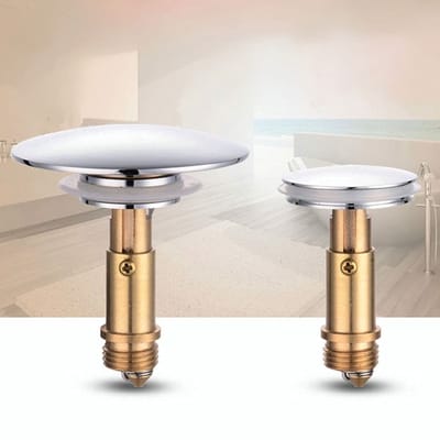 Dailygoods- Afvoerstop Hoogwaardige Koper - Drukknop - Pop-up Stopper - Afvoerplug Wastafel - Gootsteenstop - Dubbele Rubberen Afdichtingsringen
