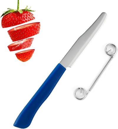 Multifunctioneel 3-in-1 Fruitmes met Verstelbare Veer, Snelle Snijder en Eenvoudige Groentecutter voor Komkommers en Meer (Verpakking van 1)