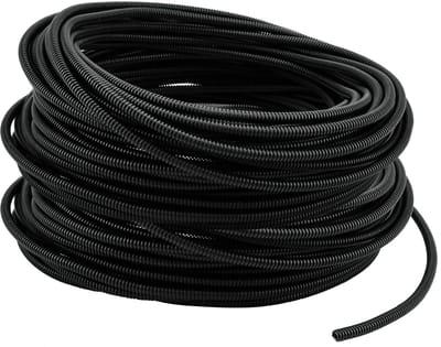 BRENZOOS- Kabelhuls 82Ft - Flexibele Slang - Draad Protector - Polyethyleen Buis - 3/10 Inch Diameter - Zwart - Draadbescherming