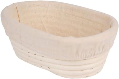 Broodmand Rotan - Rieten mand - Brood bakken - Natuurlijk materiaal - 17 x 12 x 6 cm - Houtkleur