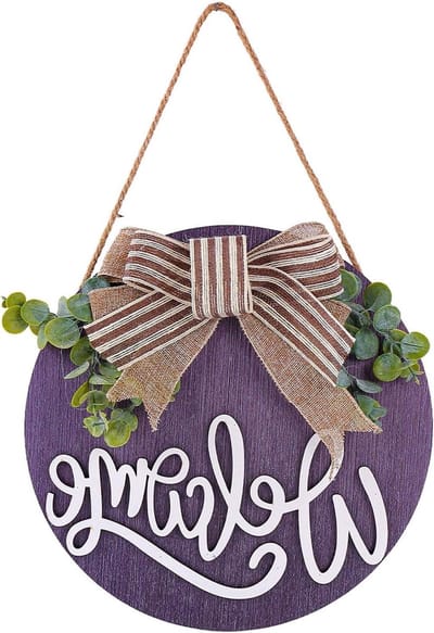 Welkom Teken - Houten Bord - Voordeur Decoratie - 3D Ontwerp - 30x30cm - Natuurlijk Hout