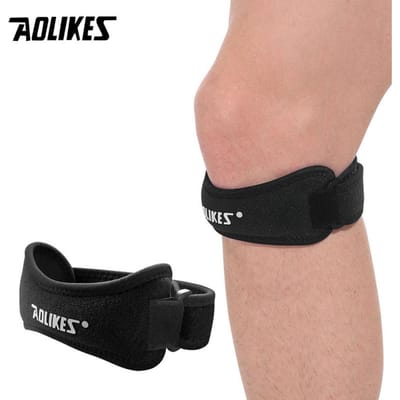 Genouillère réglable Aolikes Support de soulagement de la douleur pour la course à pied, la randonnée, le football, le basketball, les sports