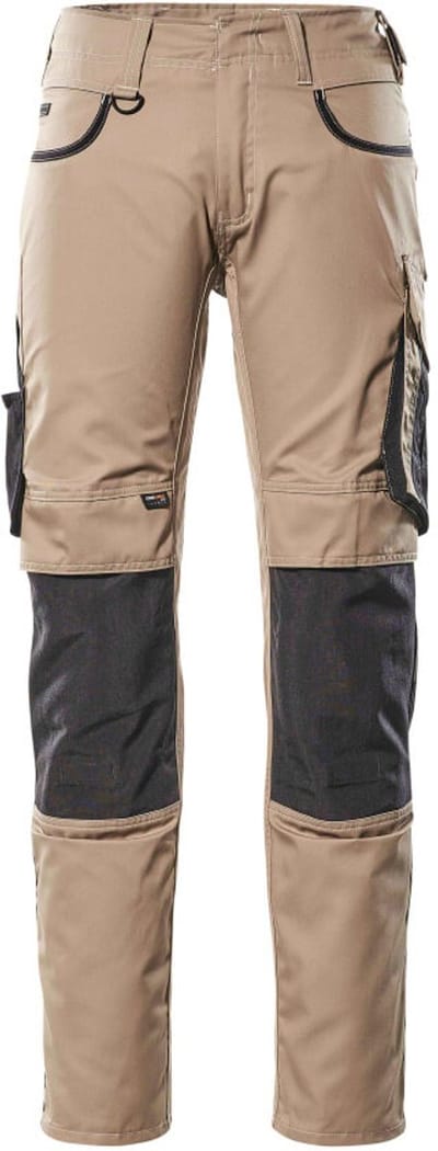 Mascot Unique Broek met kniezakken 13079-230 - lichtkhaki/zwart - C46 - 76