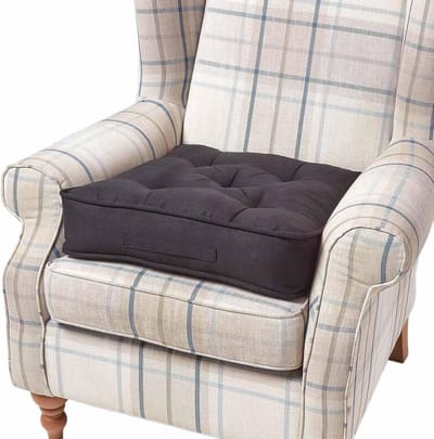 Comfortabel Zitkussen 50 x 50 cm - Handvat, Velours Hoes, Stahulp voor Fauteuils en Banken