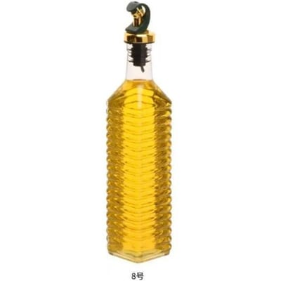 Transparante glazen olijfolie fles, lekvrij, keukenkruiden, sojasaus, azijnpers type, cruet barbecue fles, 500ml