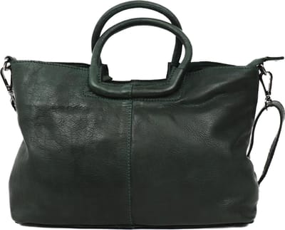 Bear Design Jasmijn M Leren Handtas - Groen