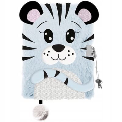 Majewski My Little Friend Serie - Dagboek met Slot - 96 Pagina's - Pluizige Cover - A5 Formaat