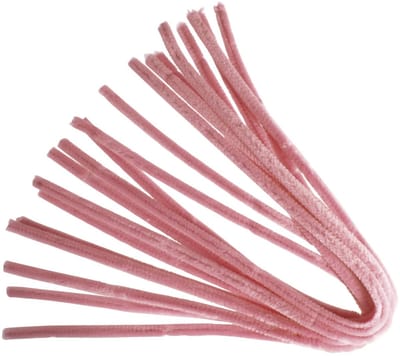 Roze chenilledraad setje van 50 cm - 10x stuks - hobby en knutselen materialen - pijpenragers
