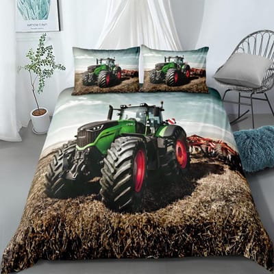 Tractor Dekbedovertrek Set King Queen Double Full Twin Single Maat Jongens Beddengoed Set 140x200cm