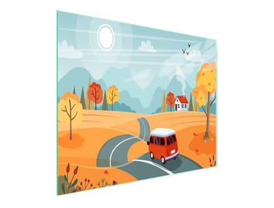 TMK ArtDeko AUTO Serie - Snijplank van Glas - 52x30 cm - Beschermplaat voor Fornuis