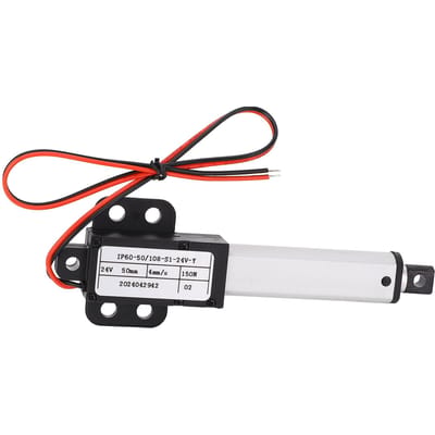 Mini Actionneur Linéaire Électrique 3W Course 50mm Poussée 150N Vitesse 4 mm/s Mini Actionneur de Mouvement avec Interrupteur de Fin de Course DC24V