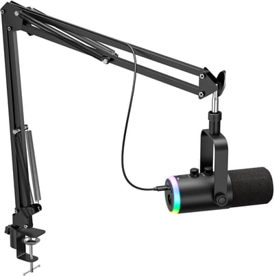 Dynamische Microfoon - USB XLR Microfoon - Streaming Podcasten - Dubbele Modus Connectiviteit - Niet gespecificeerd - Zwart