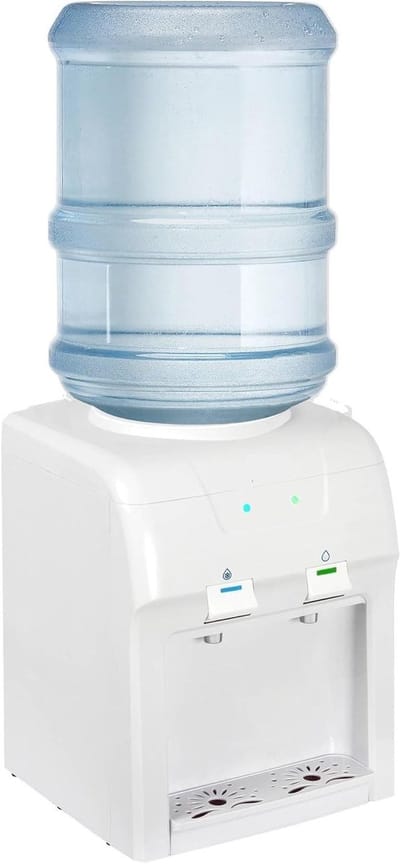 Warmwaterdispenser - Waterdispenser - Snel Water Verwarmen - Energiezuinig Ontwerp - Voor 12L/19L Flessen - Wit