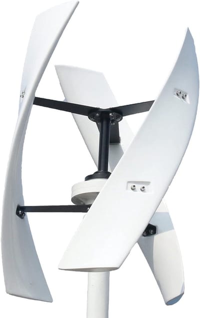 Verticale Windturbine - Energie Generator - Duurzame Stroom - Magneetzwevende Kernloos - 5000 Watt - Wit