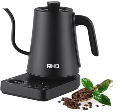 Roestvrijstalen Waterkoker - Zwart - Met Digitale Thermostaat - Zwanenhals Pour Over - Voor Thee en Koffie