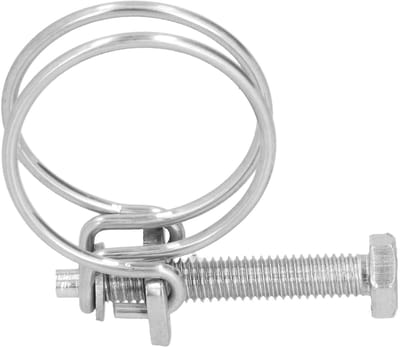 Store_7 - 20 Stks Dubbele Draad Slangklem - Verstelbare Slangklemmen - Anti Corrosie - Zilver - Slangklemmen - Perfect voor Diverse Toepassingen