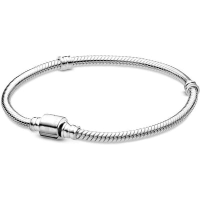 100% 925 Sterling Zilveren PavéSignature Emmer En Bal Gesp Slangenketting Armband Voor Pan 'S Charm Modieuze Diy Sieraden white