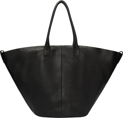 LIEBESKIND BERLIN Leren Schoudertas Mica Kodiaq Sheep Shopper Black Zwart