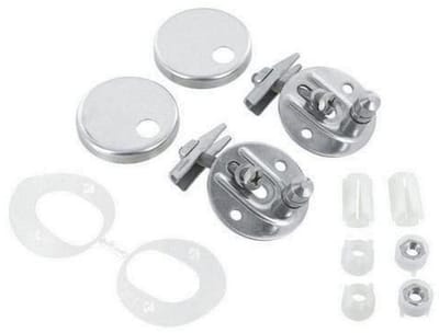Toiletzitting Bevestiging - Zitting Onderdelen - Toilet Reparatie - Soft Close Compatibel - 10x10x10 mm - Zilver