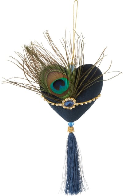 J-Line hanger Hart + Veren - textiel - blauw/groen - 3 stuks