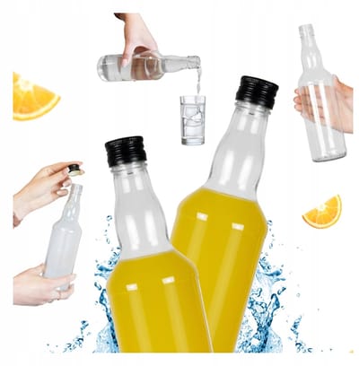 Bimberek Monopol Serie - Glazen Fles - 500ml - Inclusief Dop - Geschikt voor Alcohol