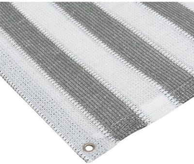 Balkon Scherm - Privacy Scherm - Inkijk Voorkomen - UV Bescherming - 90x300 cm - Grijs Wit Gestreept