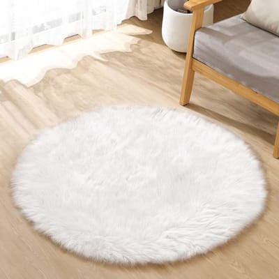 Dailygoods- Vloerkleed 120x180 cm - Rond Tapijt 180 cm - Fluffy/Zacht/Shaggy - Onderhoudsvriendelijk - Veilig voor Kinderen/Huisdieren - Hoge Dichtheid Weeftechnologie
