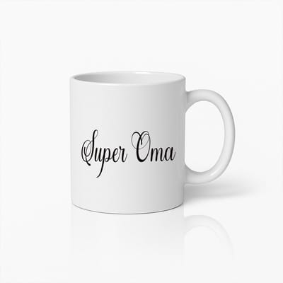 "Super Oma" Elegante Koffiemok – Perfect Cadeau Voor Oma en Familiegelegenheden