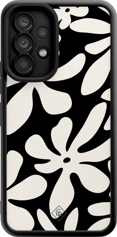 Casimoda® hoesje - Geschikt voor Samsung Galaxy A53 - Noir Bloom - Zwart TPU Backcover - Planten - Zwart