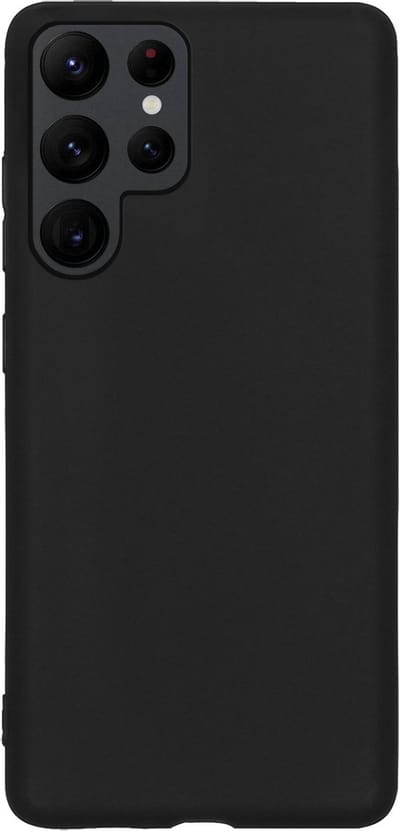 Hoes - Geschikt voor Samsung Galaxy S22 Ultra - Sterk & Shockproof - Hoesje Cover - Siliconen Case - Zwart