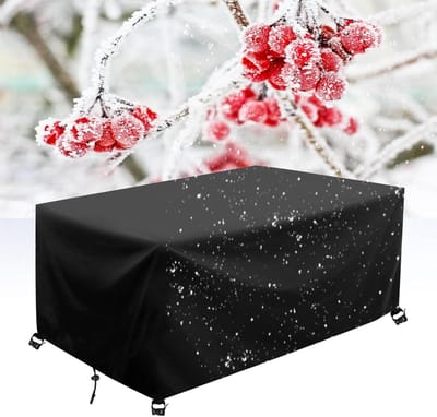 Tuinmeubelhoezen Waterdicht - Terrasset Beschermhoes - Buitenmeubels Beschermen - 420D Oxford Materiaal - 250 x 200 x 90 cm - Zwart