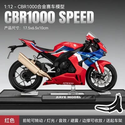 1: 12 Cbr1000 Motorfiets Legering Model Collectie Decoratie Geluid-Licht Echo Jongens Cadeau