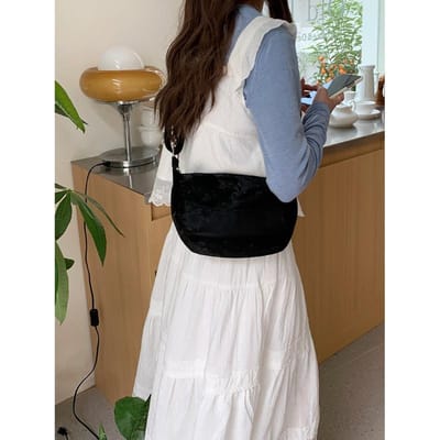 Niche Lente en Zomer Nieuwe Veelzijdige Eén-schouder Crossbody Tas Koreaanse Versie Roze Knoedeltas Onderarmtas Dames gray