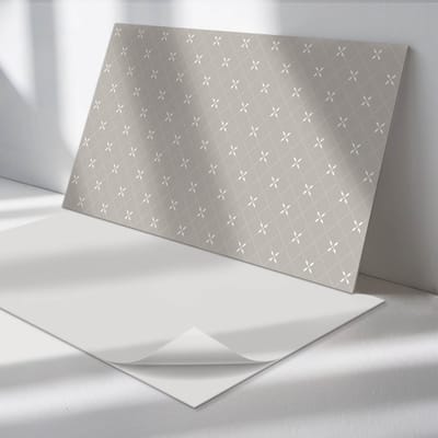 Wallfluent Vinyl Wandpaneel - Geometrisch ruitpatroon Zelfklevende Wandbekleding - 100 cm x 50 cm - Grijs Vinyl Wandpaneel - 1 stuk - Rechthoekig Wandbekleding Vinyl - Patroon Wandpaneel - Wandpaneel PVC - Wandpaneel Keuken en Badkamer
