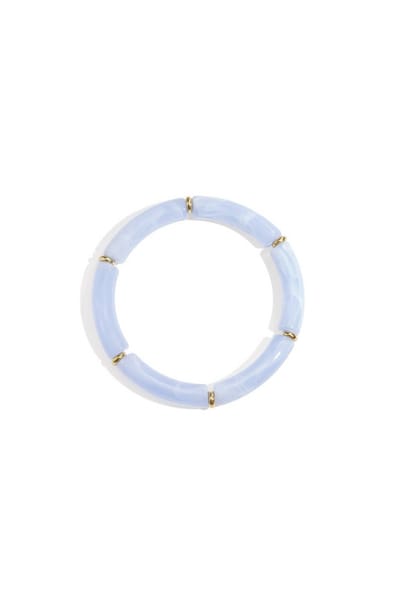 Yehwang - Armband - Lichtblauw - Goud - Kralen - Stones - Acryl