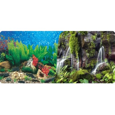 2-zijdige poster 1 rol van 15 meter Reptiles Planet Waterfall Aquarium/Terrarium