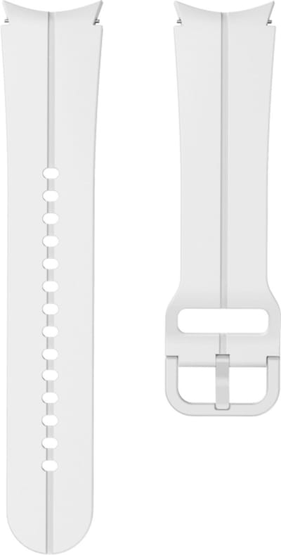 Siliconen bandje - geschikt voor Samsung Galaxy Watch 7 / Watch FE / Watch 6 / Watch 6 Classic / Watch 5 / Watch 5 Pro / Watch 4 / Watch 4 Classic - wit