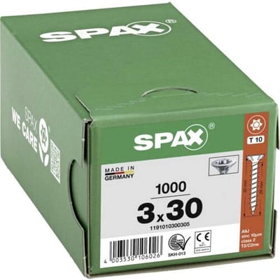 SPAX 1191010300305 R 88091 Senkkopf/T-STAR Houtschroef 3 mm 30 mm T-STAR plus Staal WIROX 1000 stuk(s)